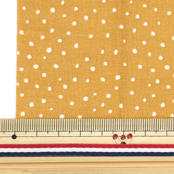 生地 『ドットミニカットクロス イエロー 約31cm×32cm LCDF-02MC-Y』 KIYOHARA 清原