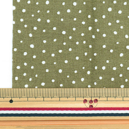 Fabric "Dot miniCut Cloth Khaki about 31cm x 32cm LCDF-02MC-K" KIYOHARA
