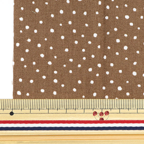 Tissu "Dot MiniTissu coupé Brun environ 31 cm x 32 cm LCDF-02MC-B" KIYOHARA
