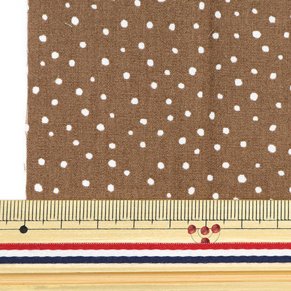 Tissu "Dot MiniTissu coupé Brun environ 31 cm x 32 cm LCDF-02MC-B" KIYOHARA