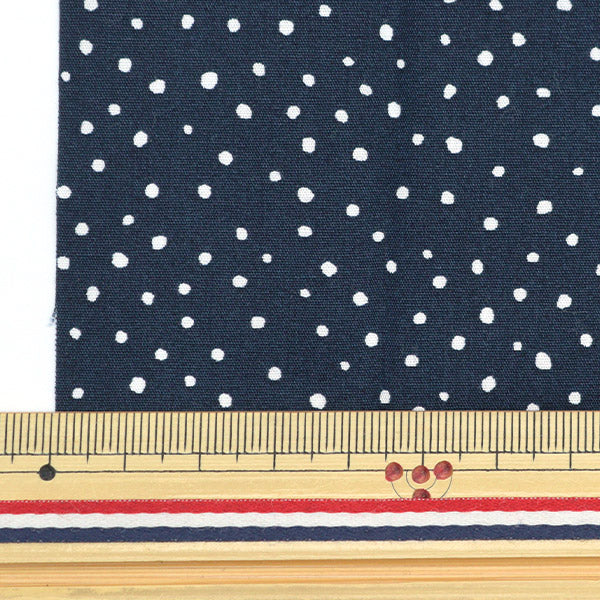 Fabric "Dot miniCut Cloth Navy about 31cm x 32cm LCDF-02MC-NV" KIYOHARA