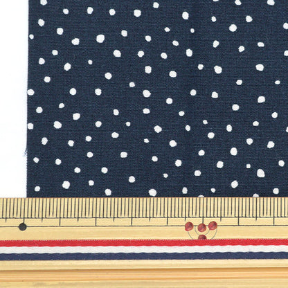 Fabric "Dot miniCut Cloth Navy about 31cm x 32cm LCDF-02MC-NV" KIYOHARA