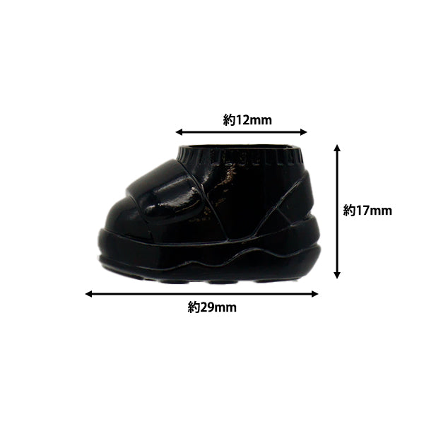 Ropa de juguete relleno "Zapatos de madera OD Sandalia Black S Tamaño Nuih-06"