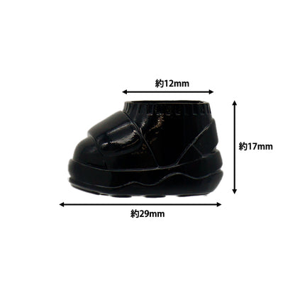 Ropa de juguete relleno "Zapatos de madera OD Sandalia Black S Tamaño Nuih-06"