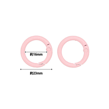 Handicraft hardware "Color Carabiner Small 2 pieces Pink OSH-11" KIYOHARA