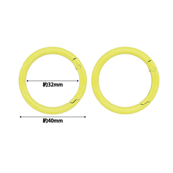 手工业硬件“大颜色登山扣2件黄色OSH-10" KIYOHARA