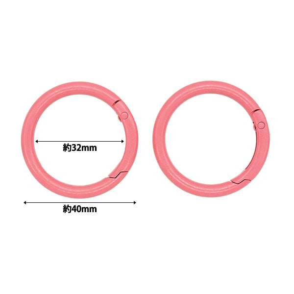 أجهزة الحرف اليدوية "carabiner لون كبير 2 قطعة Red OSH-10" KIYOHARA