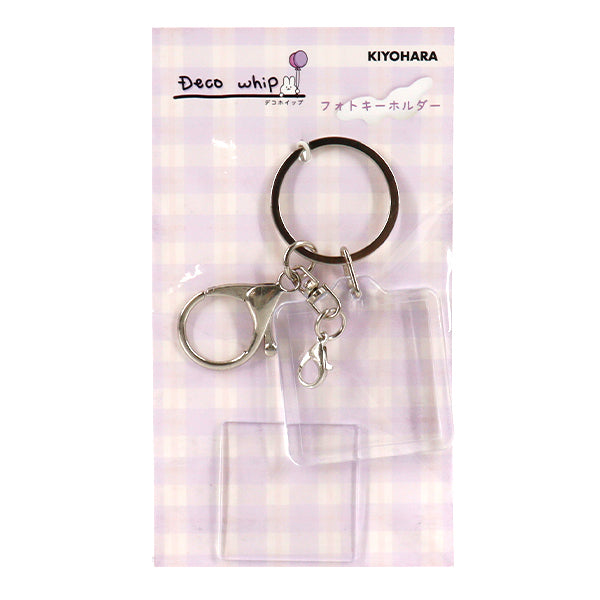 手芸パーツ 『デコレーションベース フォトキーホルダー 正方形 DW-21』 KIYOHARA 清原
