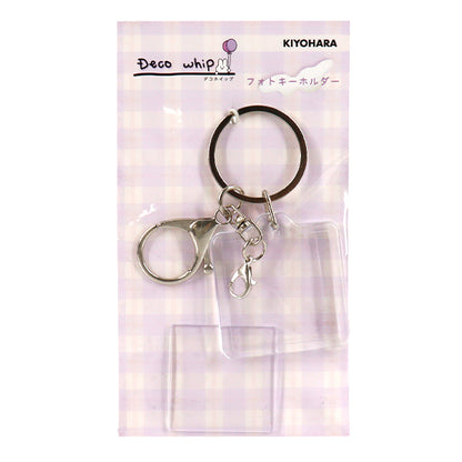 手芸パーツ 『デコレーションベース フォトキーホルダー 正方形 DW-21』 KIYOHARA 清原