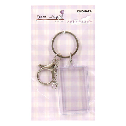 Pièces artisanales "base de décoration porte-clés photo rectangle DW-21" KIYOHARA
