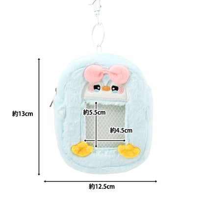 生活雑貨 『もこもこトレカケースポーチ ペンギン 青 YTC2501-29』
