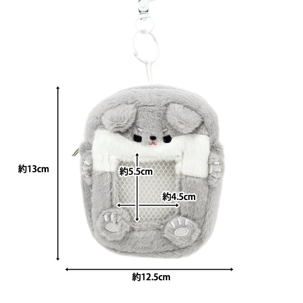生活雑貨 『もこもこトレカケースポーチ オオカミ YTC2501-33』