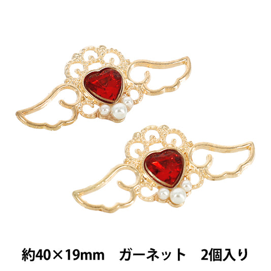 Handicraft parts "Angel charm garnet AJP-29"