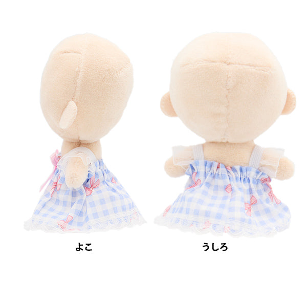 ぬいぐるみ衣装 『格子柄ワンピース ブルー×ピンク Sサイズ 25-007』 amifa アミファ