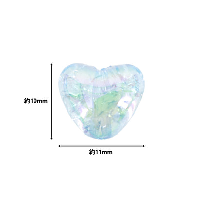 عليةخرز "الأكريليكخرز مزيج صدع القلب ، 20 قطعة ، A5041-B"