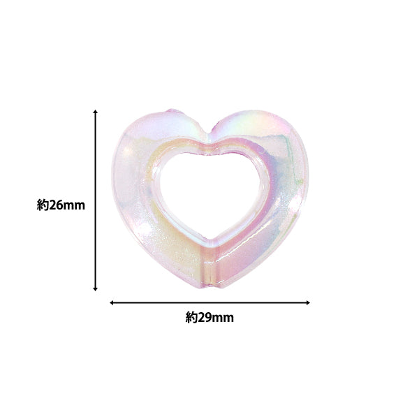 packBeads "acrylicBeads Inner Heart Mix, Approximately 10 pieces A5044"