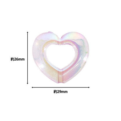 packBeads "acrylicBeads Inner Heart Mix, Approximately 10 pieces A5044"