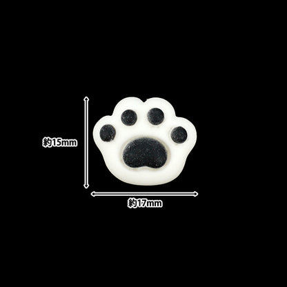 手芸パーツ 『樹脂デコパーツ 貼付けタイプ 肉球 約20個 A5016』