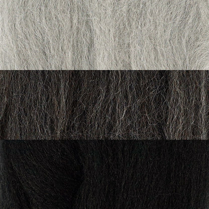 羊毛フェルト 『フェルトつくり 約5g×3色セット モノトーン』