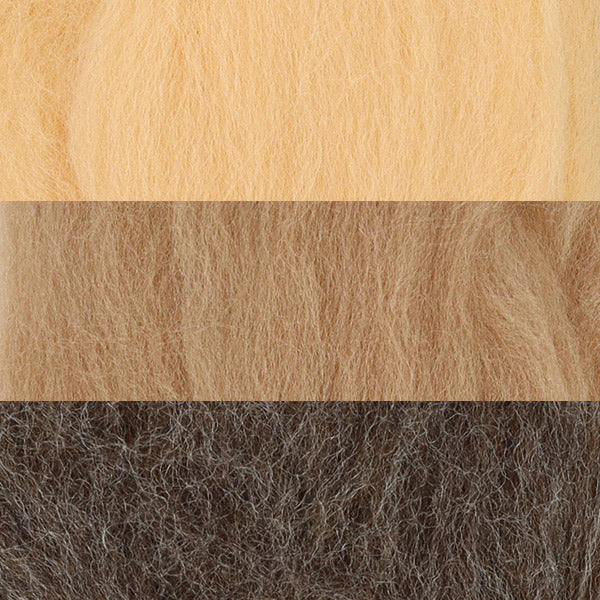 لباد الصوف "شعرت مصنوعة ، حوالي 5G × 3 ألوان مجموعة ، بنية"