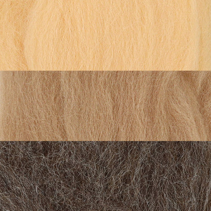 لباد الصوف "شعرت مصنوعة ، حوالي 5G × 3 ألوان مجموعة ، بنية"