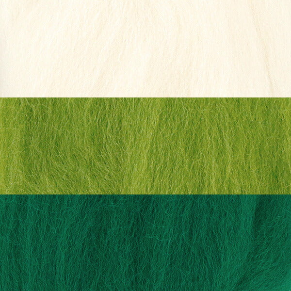 Needle felting "Felt made, approximately 5g x 3 colors set, green"
