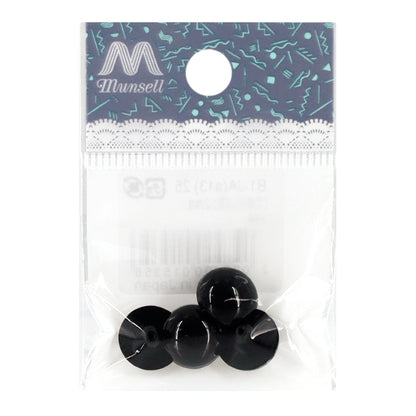 手芸パーツ 『C目ソリッドアイ ボタン式 半丸 黒 12mm 4個入り B1-JA(a13) 25』