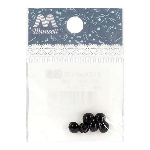 Pezzi di artigianato "Bottone C-eye semicerchio nero 6mm 6 pezzi B1-CH(a31) 25"