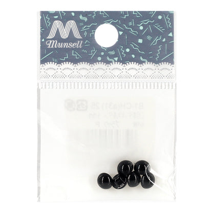 Pezzi di artigianato "Bottone C-eye semicerchio nero 6mm 6 pezzi B1-CH(a31) 25"