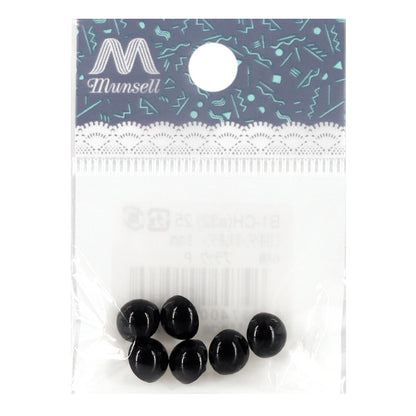 Pezzi di artigianato "Bottone C-eye semicerchio nero 8mm 6 pezzi B1-CH(a32) 25"