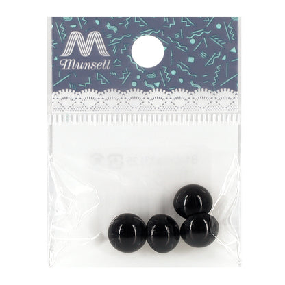 Pezzi di artigianato "Bottone C-eye semicerchio nero 10mm 4 pezzi B1-CH(a33) 25"