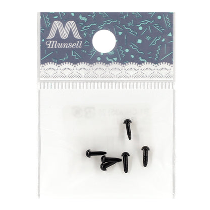 Handicraft parts "C-eye solid eye nail shape half circle black 3mm 6 pieces B1-CH(a35) 25"