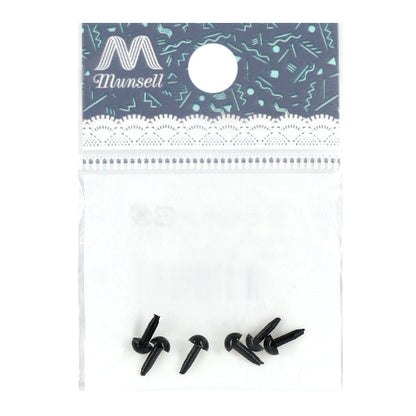 Parti artigianali "C-eye solido occhio chiodo forma semicerchio nero 4mm 6 pezzi B1-CH(a36) 25"
