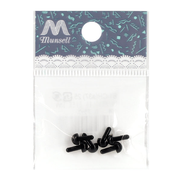 Pezzi di artigianato "C-eye occhio solido a forma di chiodo semitondo nero 5mm 6 pezzi B1-CH(a37) 25"