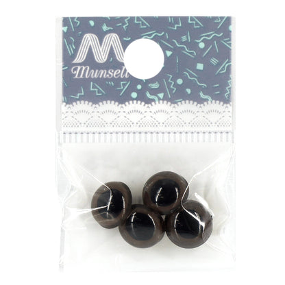 手芸パーツ 『B目クリスタルアイ ボタン式 半丸 茶 10.5mm 4個入 B1-JA(a10) 25』