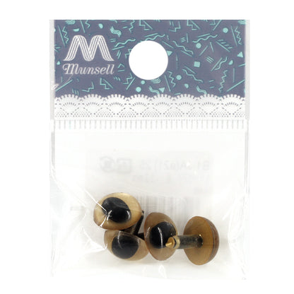 手芸パーツ 『キャッツアイ クリスタルアイ くぎ型 半丸 金 12mm 4個入 B1-JA(a21) 25』