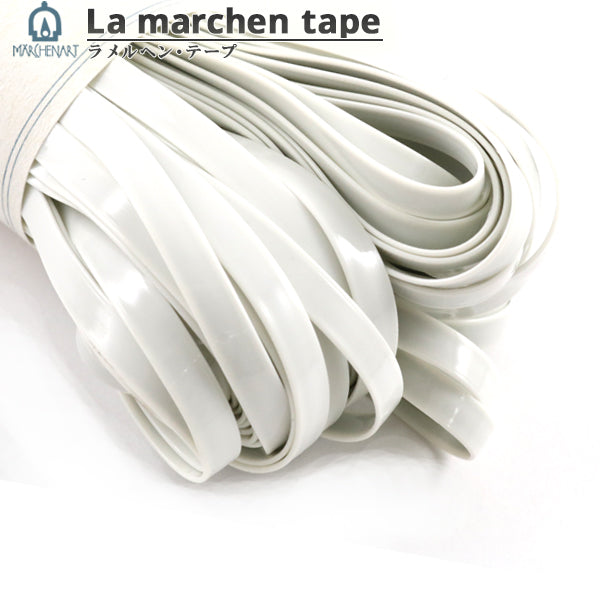 Kunsthandwerk "Lamelhen Tape 5mm 30m Emaille White" Marcheart Märchenkunst in Markenart