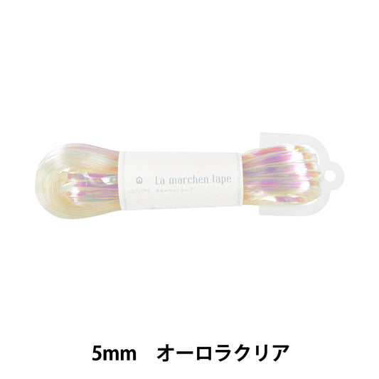 Cordón para manualidades "Ramel Hen Cape 5mm 30m Aurora Clear" Marchenart Fairy Art