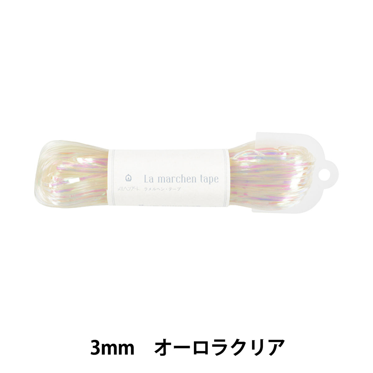 Cordón para manualidades "Ramel Hen Cape 3mm 50m Aurora Clear" Marchenart Fairy Art