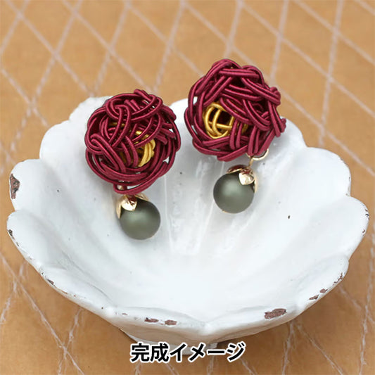 Kit d'artisanat "Kizuhiki Kit Mizuhiki Girl's Camellia Boucles d'oreilles PHC-122-1" Préparez la paix