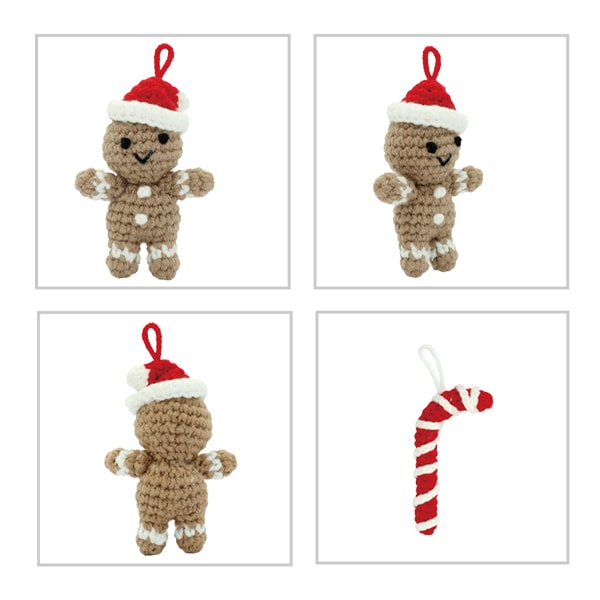 Kit de tricot "Enjoy Craft aiguilles à crochetKit de tricot Charm de sac de Noël Ginger Man & Candy Cane BEA-AMI-19" 【YuzawayaOriginal]