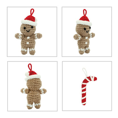 Kit de tricot "Enjoy Craft aiguilles à crochetKit de tricot Charm de sac de Noël Ginger Man & Candy Cane BEA-AMI-19" 【YuzawayaOriginal]