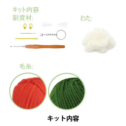 Knitting kit "Enjoy Craft Amigurumi Kit Strawberry Key Ring BEA-AMI-03" 【Yuzawayaoriginal】