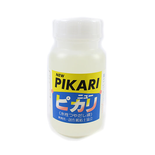 Dipinto per argilla "Liquido lucido a base d'acqua New Pikari (New Pikari) 200 ml" Materiali didattici giapponesi