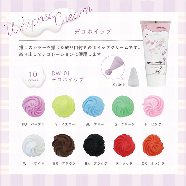 クリーム状粘土 『デコホイップ ホワイト DW-01』 KIYOHARA 清原