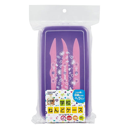 粘土用工具 『学校ねんどケース パープル ST108PU』 KUTSUWA クツワ