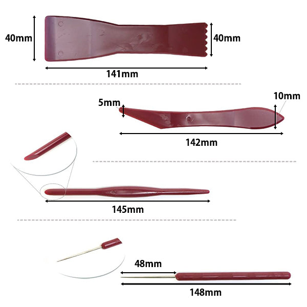 粘土用工具 『ねんどヘラ 4本組 7740』