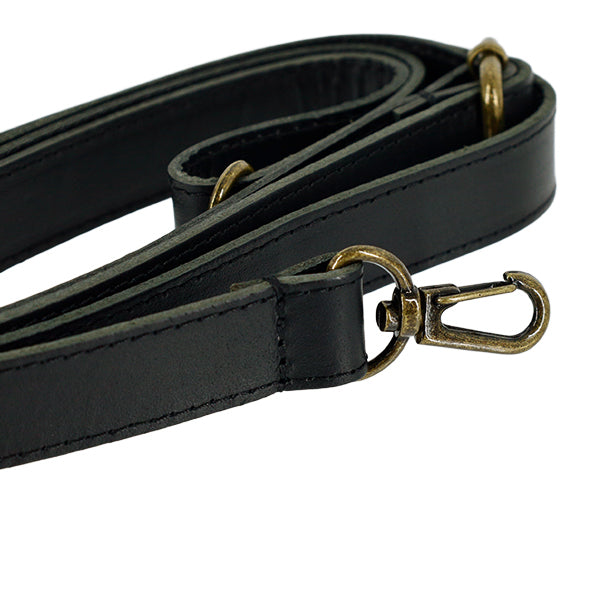 Материал сумки: «Наплечный ремень из натуральной кожи ок. 2 х 150 см, черный YLS-2"