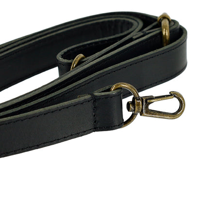 Материал сумки: «Наплечный ремень из натуральной кожи ок. 2 х 150 см, черный YLS-2"