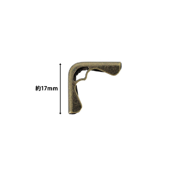 手芸パーツ 『コーナー金具 4個入り アンティークゴールド JTMP-234